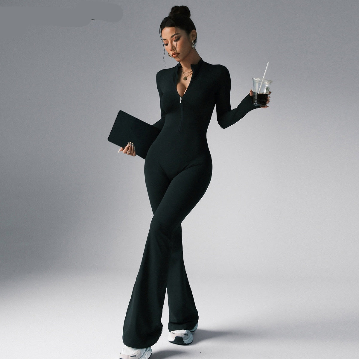 Nyra Zip Sculpt Jumpsuit